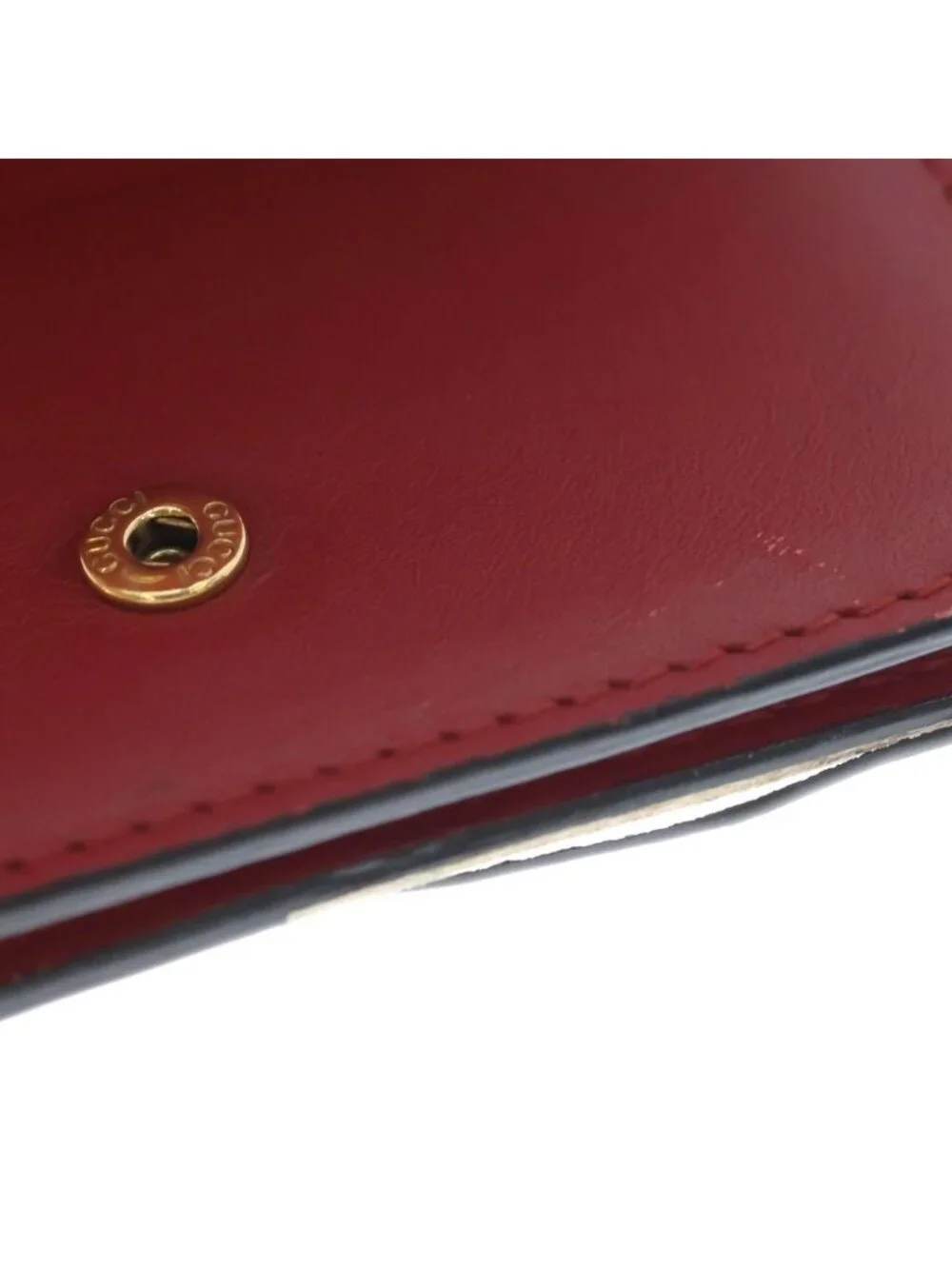 Gucci GG Supreme Cherry Compact Wallet Bifold Beige - Picture 5 of 6